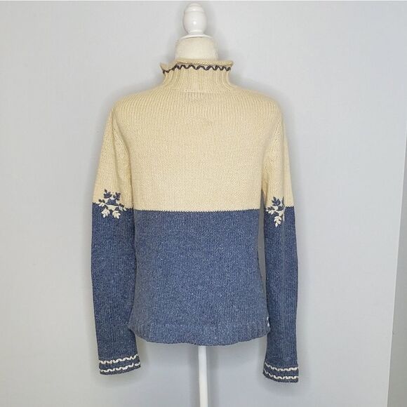 Y2K TAKEOUT mock neck‎ snowflake angora sweater M - Picture 4 of 7